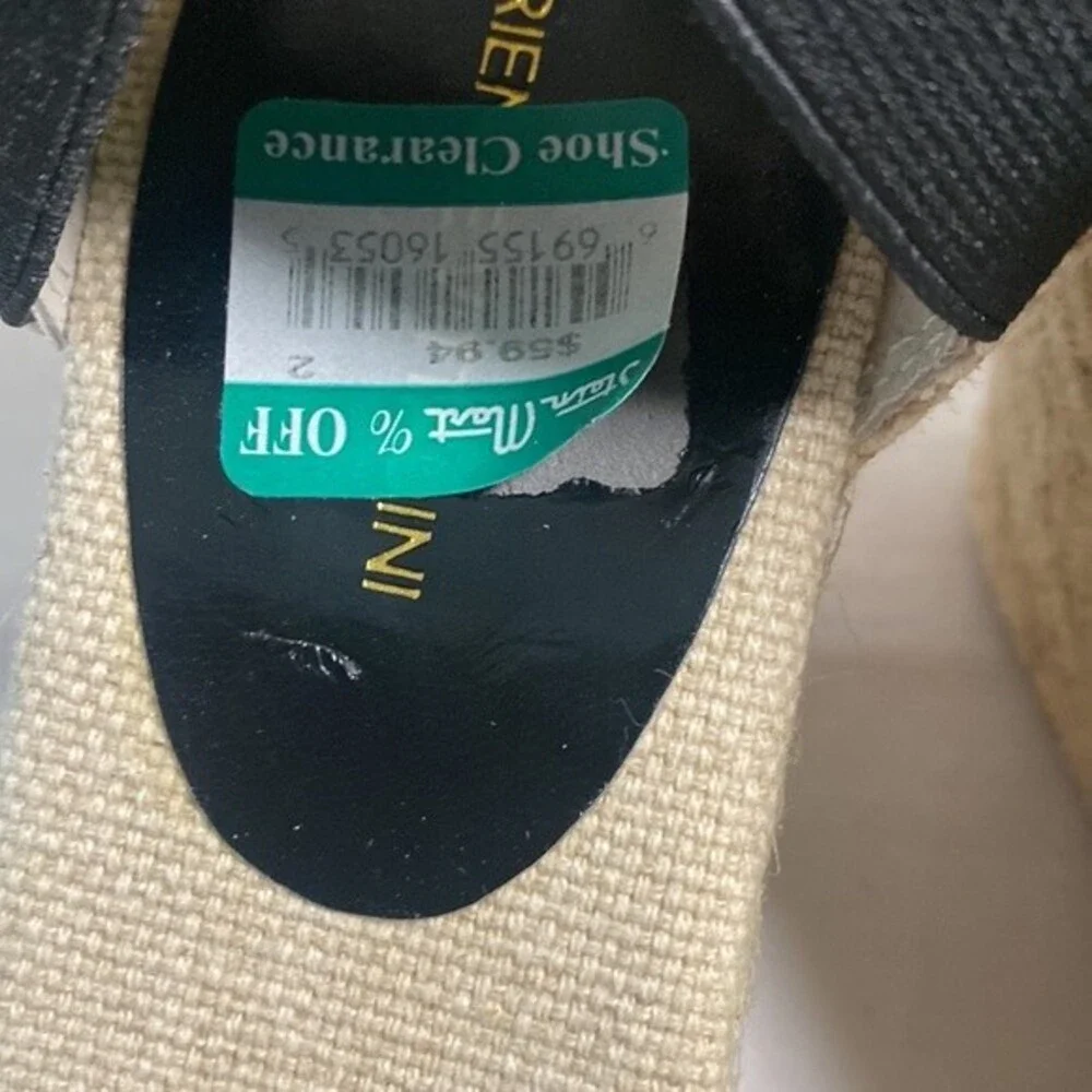 sexy wedge Adrienne Vittadini platform sandal Birna Espadrille zebra  8.5 animal